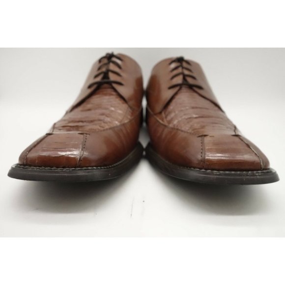 Stacy Adams Brown Genuine Snakeskin Lace Up Dress Oxfords Shoes Men\'s 10 M main image 5